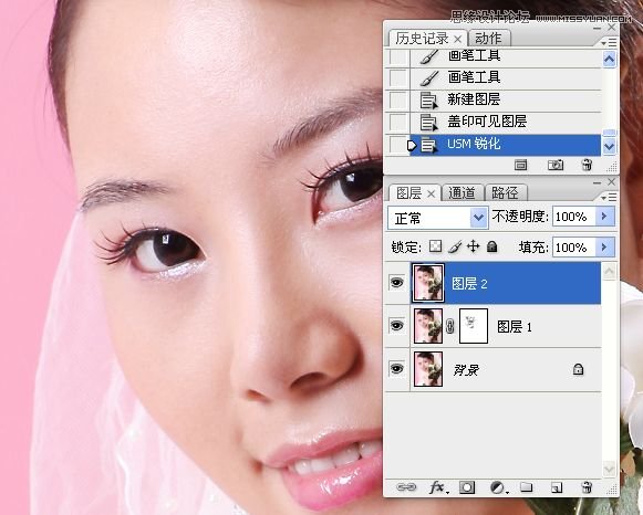 Photoshop使用簡單方法給美女人像磨皮,三聯