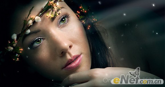 PhotoShop給美女照片制造夢幻熒光畫面效果教程 三聯教程