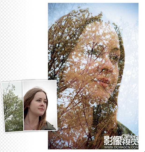 PhotoShop打造另類樹枝美女頭像效果教程 三聯教程