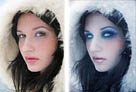 Photoshop打造完美的冬日彩妝人像 三聯教程