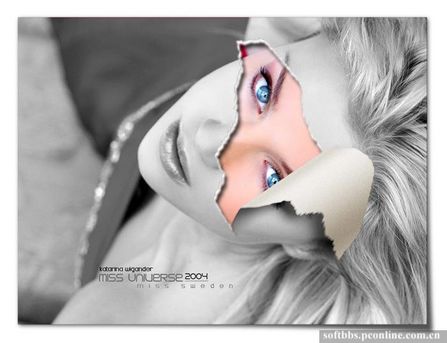 Photoshop打造另類臉面撕裂效果教程 三聯教程