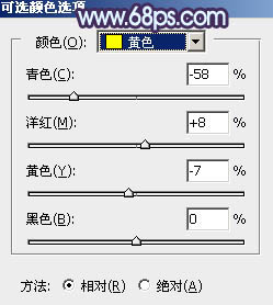 Photoshop將草地人物圖片調制出柔美的夢幻暗調藍黃色