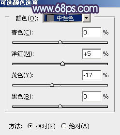 Photoshop將草地人物圖片調制出柔美的夢幻暗調藍黃色