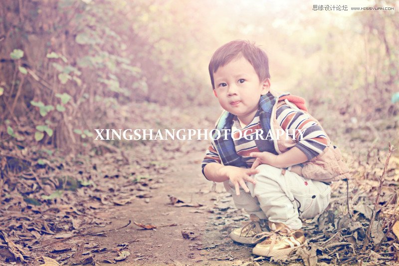 Photoshop調出外景兒童照片日系淡雅效果,PS教程,素材中國