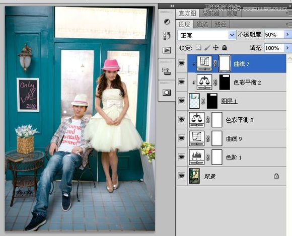 Photoshop調出唯美的韓式風格婚紗照片,PS教程,素材中國