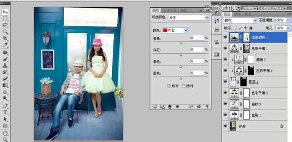 Photoshop調出唯美的韓式風格婚紗照片,PS教程,素材中國