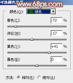 PS教程：PS打造唯美秋季金黃樹林美女圖