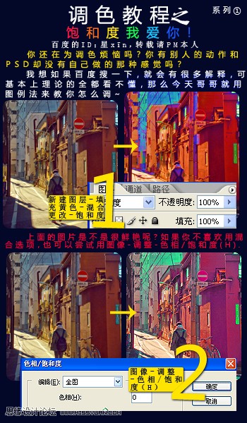 Photoshop運用飽和度調圖片的顏色 三聯