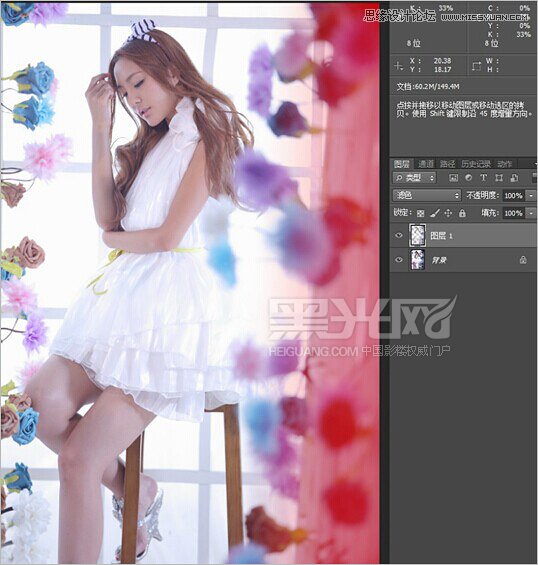 Photoshop調出室內女孩照片柔和的通透膚色,PS教程,素材中國
