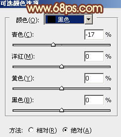 用PS把外景美女照片調成艷麗橙褐色