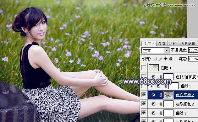 Photoshop調出花園美女秋季唯美效果,PS教程,思緣教程網