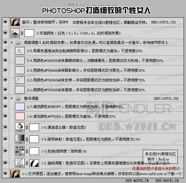 Photoshop給人物調出細致妝容效果,PS教程,思緣教程網