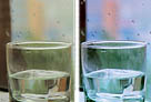 Photoshop給水杯靜物調出日系泛白的青色 三聯