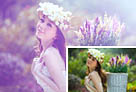 Photoshop給美女婚片調出甜美的藍紫色 三聯