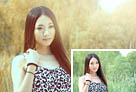 Photoshop給美女照片加上韓系暖褐色 三聯