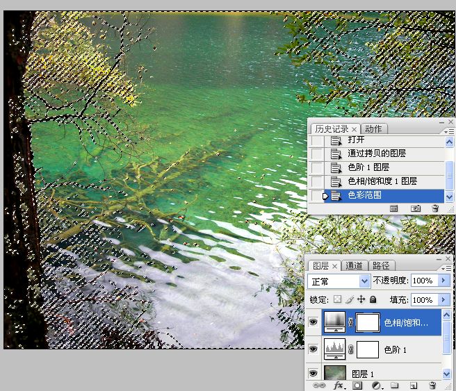 加強風景照片中水的顏色影調