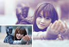 Photoshop給美女照片加上韓系紫藍色技巧 三聯