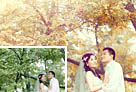Photoshop給樹林婚片加上濃郁浪漫的秋季色技巧 三聯