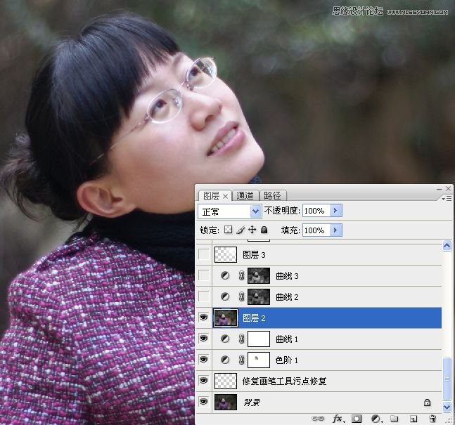 Photoshop調出公園女孩淡淡黃色效果 三聯