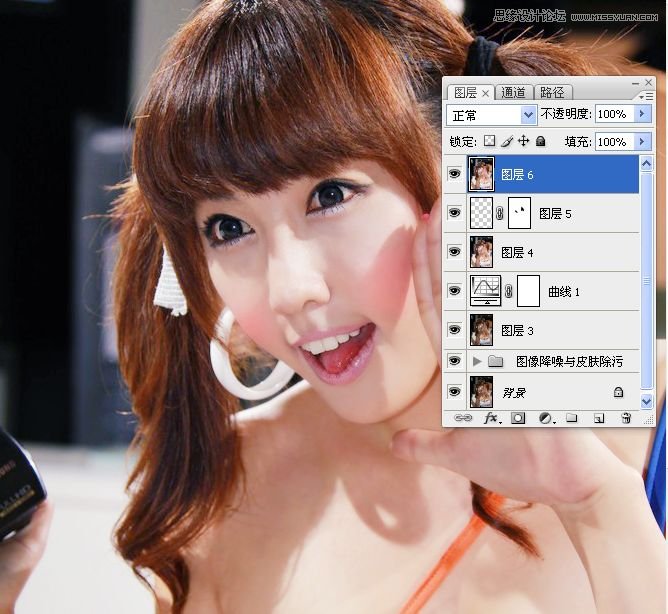 Photoshop調出可愛美女照片通透糖水膚色 三聯