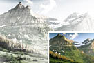 Photoshop把翠綠的夏季山峰轉為冬季雪山效果 三聯教程