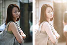 Photoshop給偏暗的街景美女加上韓系淡紅色技巧 三聯教程