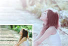 Photoshop快速打造淡藍韓系色美女照片技巧 三聯教程