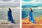 Photoshop打造高清冷艷的海灘寫真人物照片 三聯教程