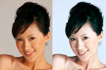 PhotoShop為美女添加淡藍膚色簡單教程 三聯教程