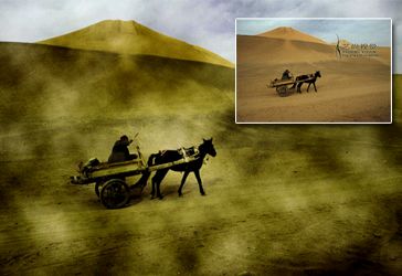 PhotoShop為沙漠背景照片調出懷舊色調 三聯教程