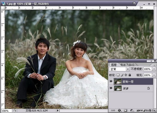 Photoshop調色教程：調出婚紗片溫柔暖色調