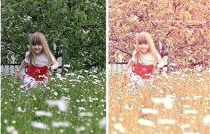 PhotoShop調出明艷黃暖調夢幻歐美風兒童照片效果教程 三聯