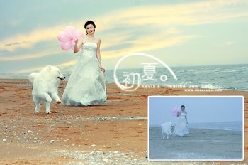 PhotoShop為海灘美女照片調出唯美色調 三聯