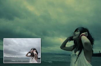 PhotoShop為照片調出暗綠憂郁效果的教程 三聯