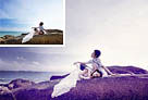 Photoshop打造經典藍紫色海景婚片教程 三聯