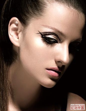 PhotoShop給模特美女調整出質感古銅肌膚教程 三聯