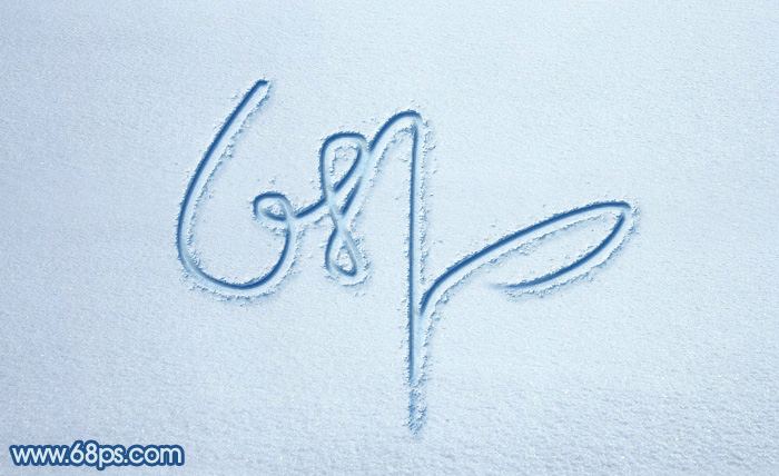 Photoshop在冰雪上制作漂亮的劃痕連寫字 三聯
