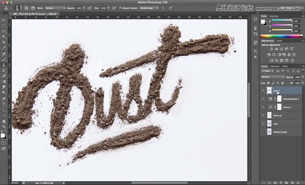 Photoshop創建原汁原味的塵土字體教程,PS教程,思緣教程網