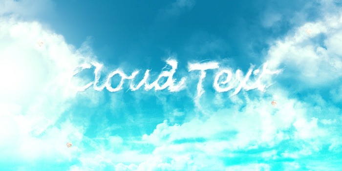 Photoshop制作清爽潔白的雲朵字 三聯