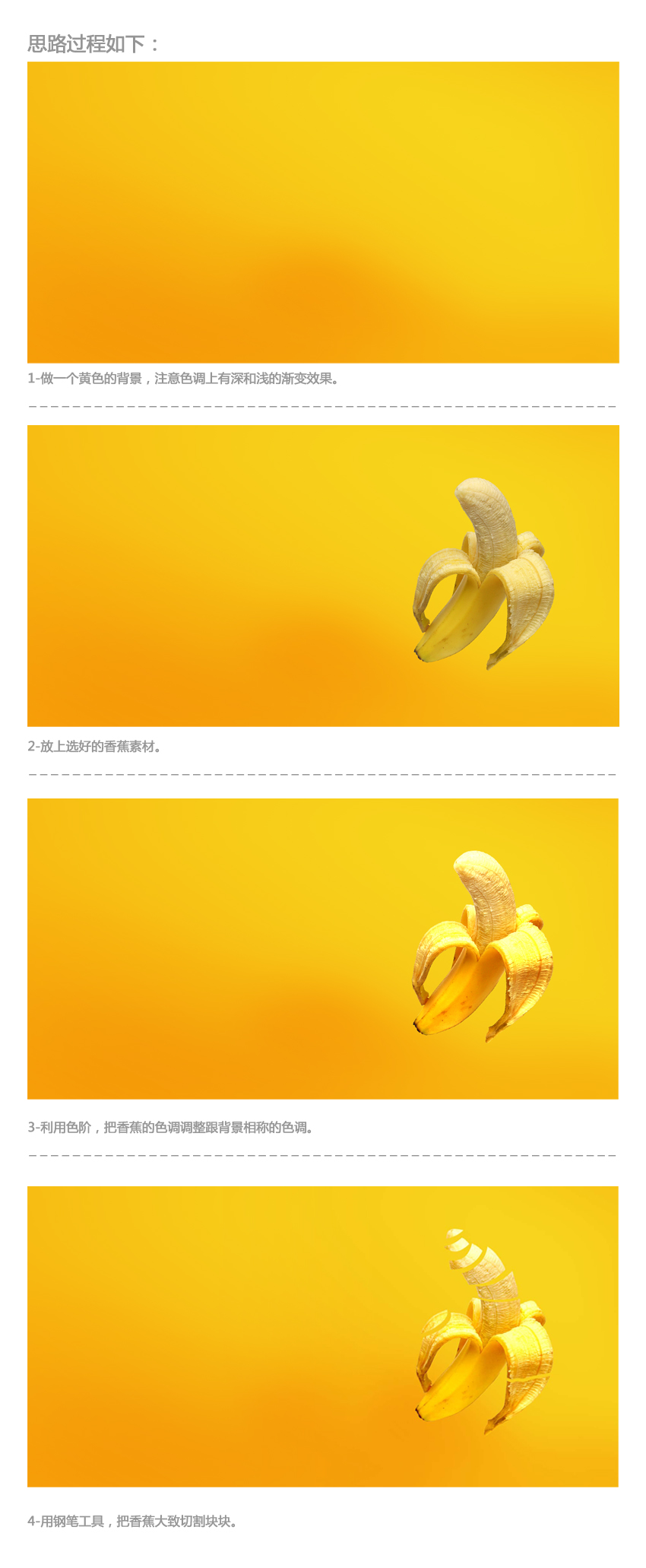 13584979734221 在Photoshop中制作動感時尚的香蕉派對海報