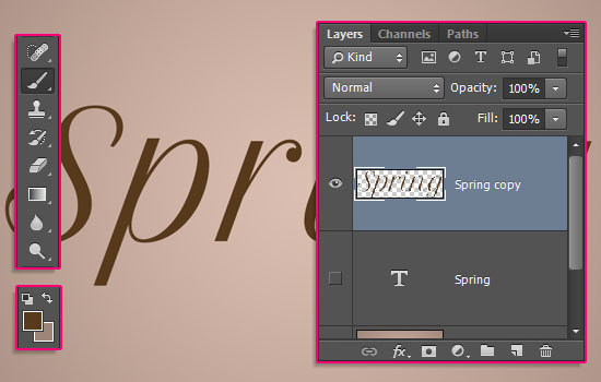 PS教程：創建清新雅致的櫻花效果字體