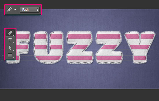 Striped Fuzzy Text Effect step 5