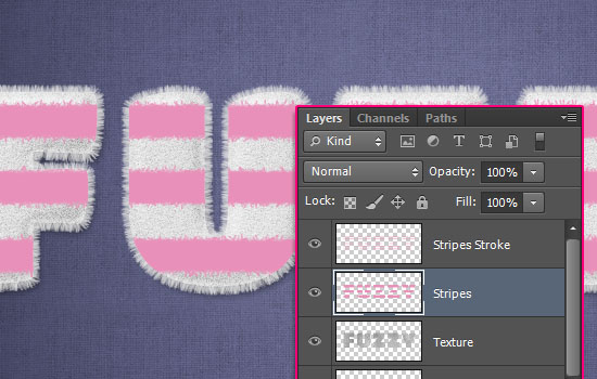 Striped Fuzzy Text Effect step 7