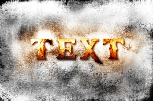 god of war text effect flatten 1 500x333 Design a God of War III Inspired Cracked Text Effect in Photoshop