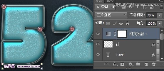 Photoshop制作綠色風格金屬立體字教程,三聯