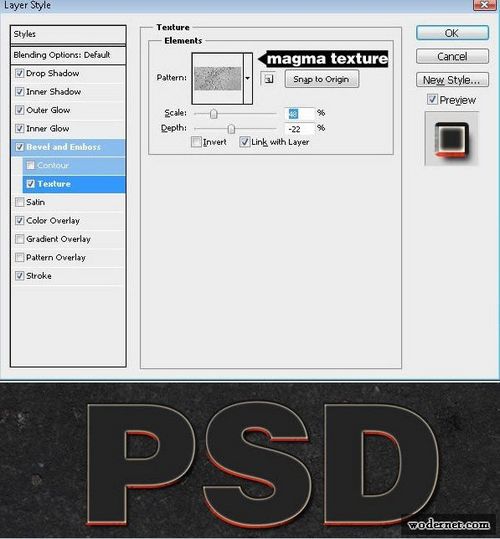 PS教程：Photoshop制作爆裂熔巖文字特效