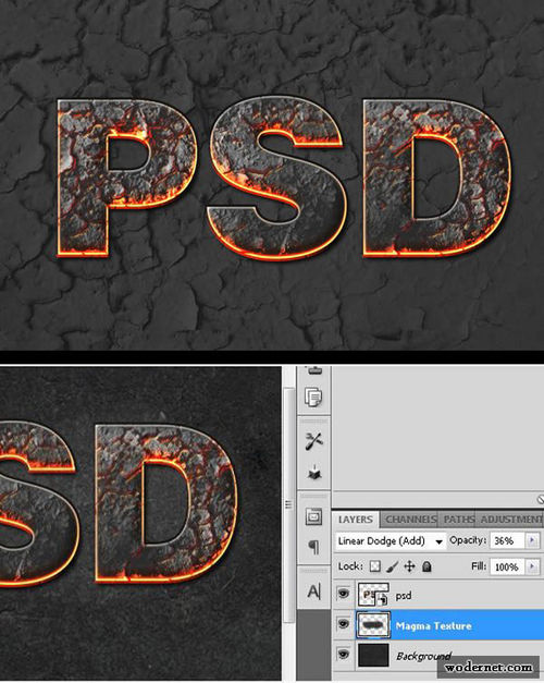 PS教程：Photoshop制作爆裂熔巖文字特效