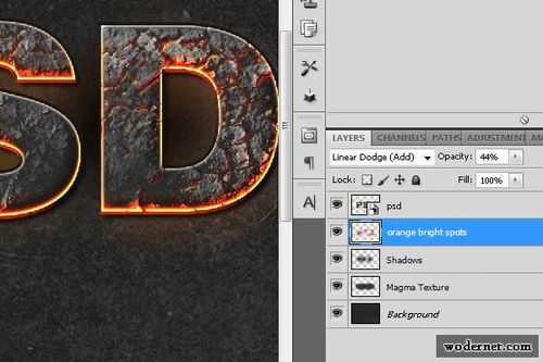 PS教程：Photoshop制作爆裂熔巖文字特效