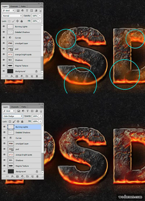 PS教程：Photoshop制作爆裂熔巖文字特效