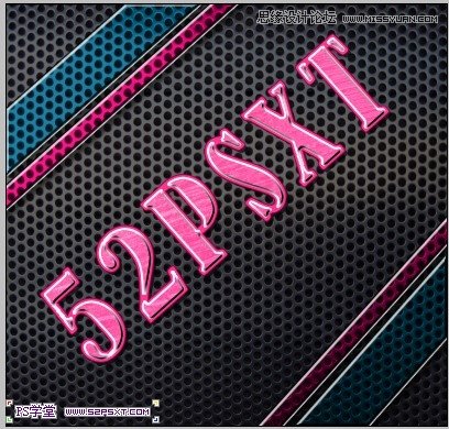 Photoshop設計粉色金屬質感的字體教程,三聯
